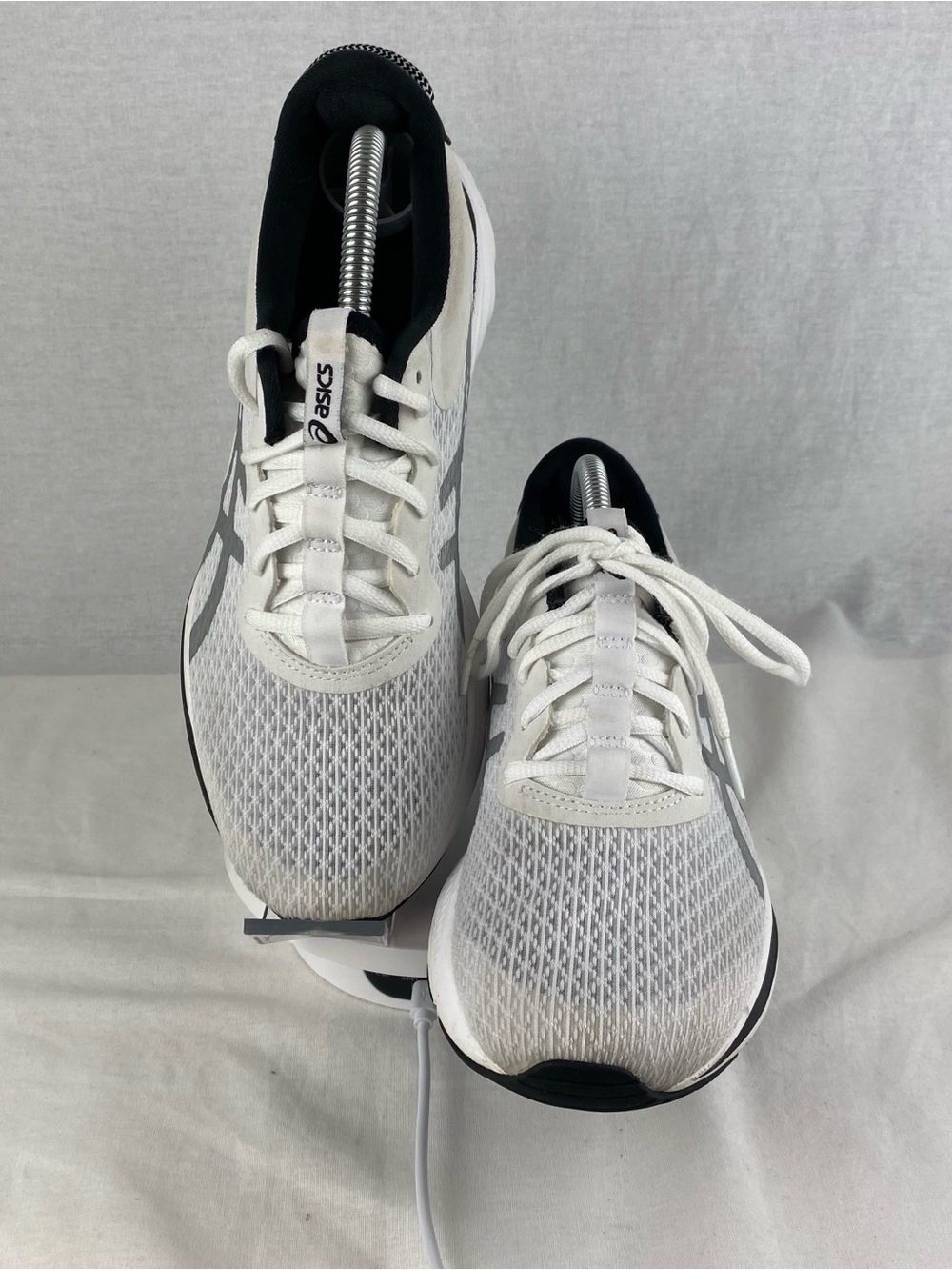 Asics White & Black Lace-Up Athletic Sneakers